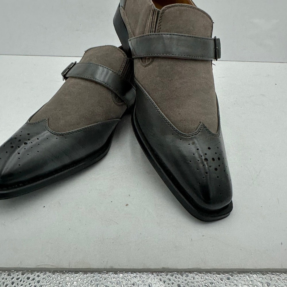 Antonio Cerrelli Mens Two Tone Monk Strap Wingtip Dress‎ Shoes Size 11 Victorian